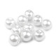 Perle sticlă lucioase, ø10 mm - Alb (1000 Grame) Perle sticlă lucioase, ø10 mm - Alb (1000 Grame)