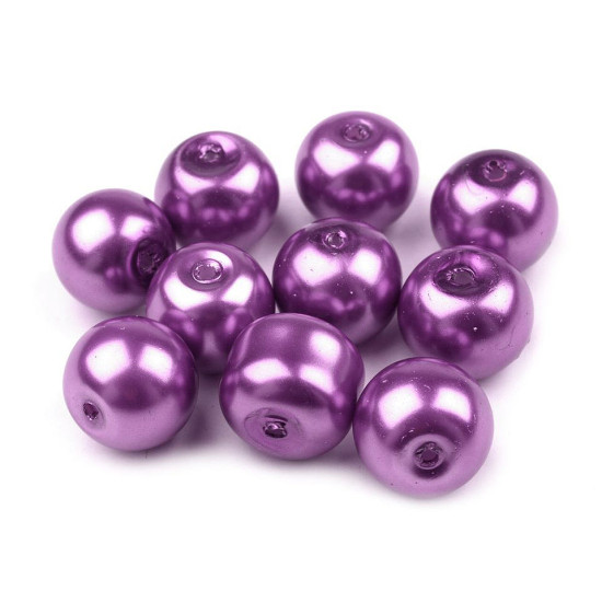 Perle sticlă lucioase, ø10 mm - Alb (1000 Grame) Perle sticlă lucioase, ø10 mm - Alb (1000 Grame)