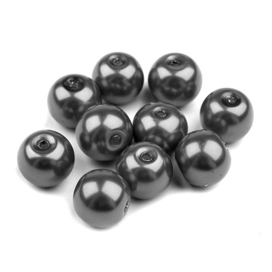 Perle sticlă lucioase, ø10 mm - Alb (1000 Grame) Perle sticlă lucioase, ø10 mm - Alb (1000 Grame)