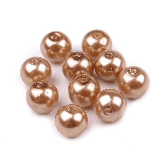 Perle sticlă lucioase, ø10 mm - Alb (1000 Grame) Perle sticlă lucioase, ø10 mm - Alb (1000 Grame)