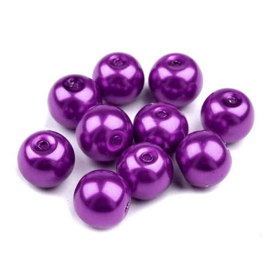 Perle sticlă lucioase, ø10 mm - Alb (1000 Grame) Perle sticlă lucioase, ø10 mm - Alb (1000 Grame)