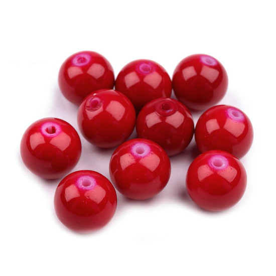 Perle sticlă lucioase, ø10 mm - Alb (1000 Grame) Perle sticlă lucioase, ø10 mm - Alb (1000 Grame)