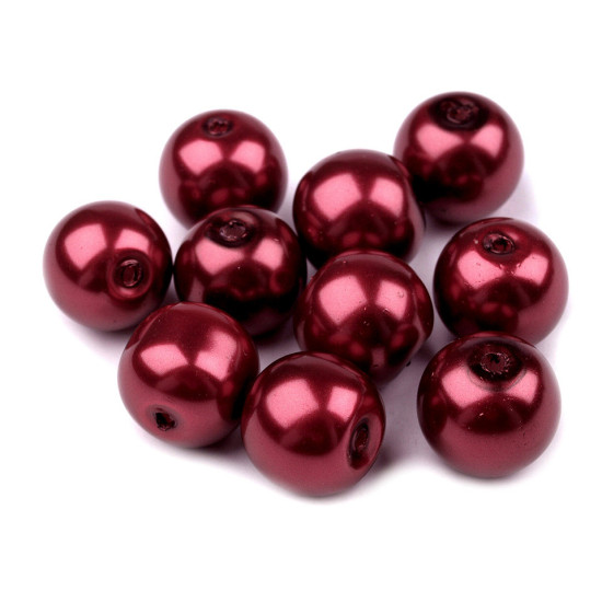 Perle sticlă lucioase, ø10 mm - Alb (1000 Grame) Perle sticlă lucioase, ø10 mm - Alb (1000 Grame)
