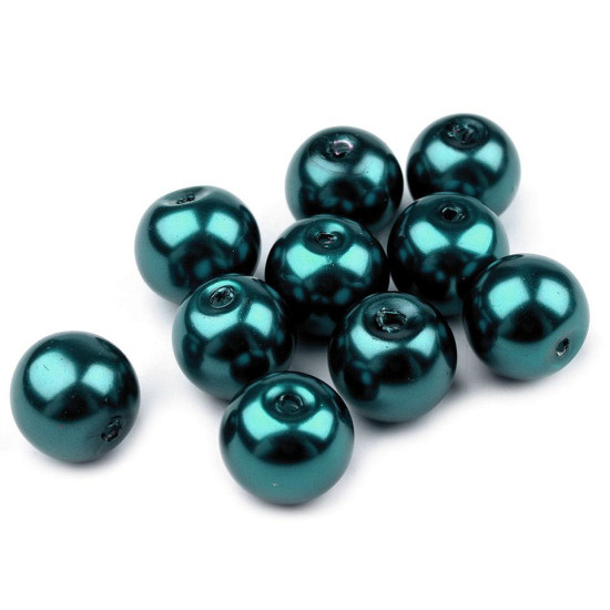 Perle sticlă lucioase, ø10 mm - Alb (1000 Grame) Perle sticlă lucioase, ø10 mm - Alb (1000 Grame)