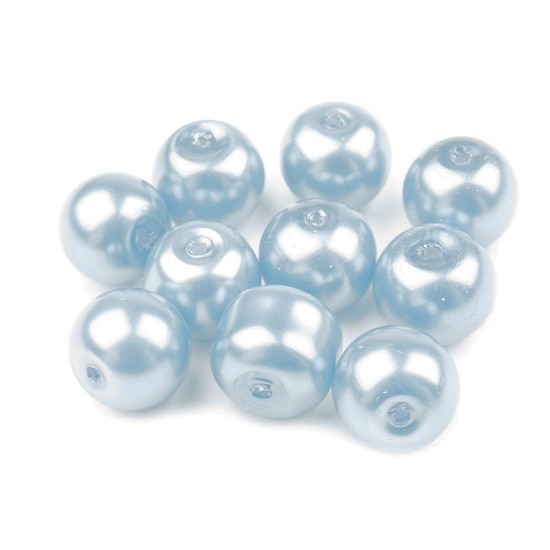 Perle sticlă lucioase, ø10 mm - Alb (1000 Grame) Perle sticlă lucioase, ø10 mm - Alb (1000 Grame)
