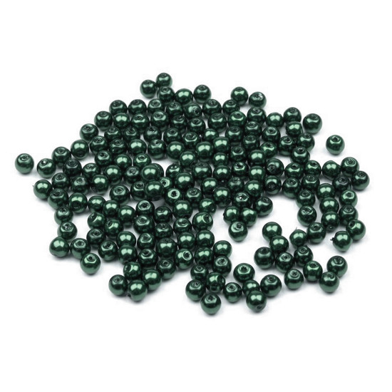 Perle sticlă lucioase, ø4 mm - Alb (50 Grame) Perle sticlă lucioase, ø4 mm - Alb (50 Grame)
