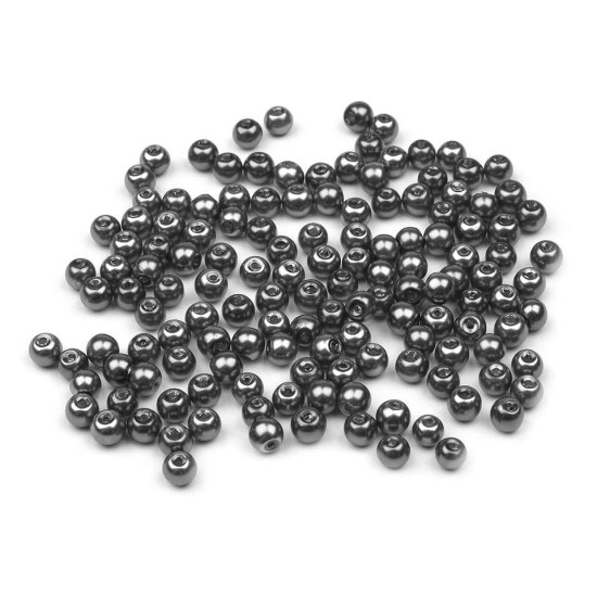 Perle sticlă lucioase, ø4 mm - Alb (50 Grame) Perle sticlă lucioase, ø4 mm - Alb (50 Grame)