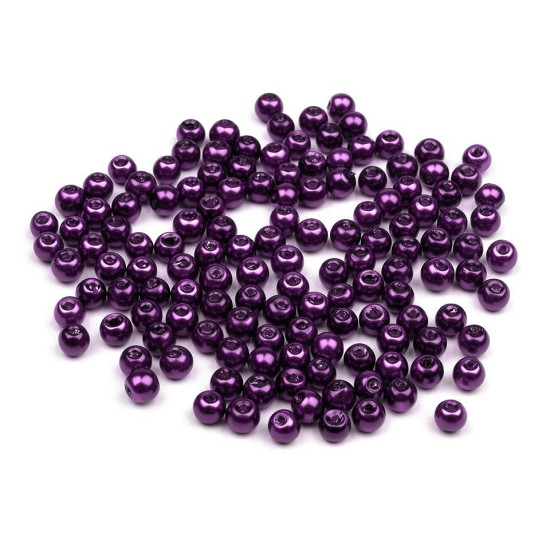 Perle sticlă lucioase, ø4 mm - Alb (50 Grame) Perle sticlă lucioase, ø4 mm - Alb (50 Grame)