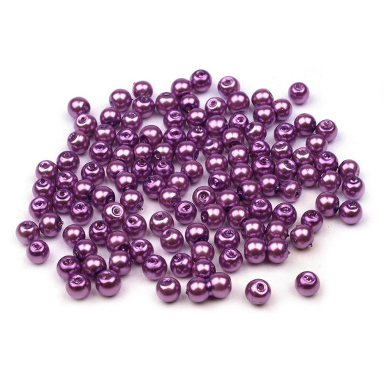 Perle sticlă lucioase, ø4 mm - Alb (50 Grame) Perle sticlă lucioase, ø4 mm - Alb (50 Grame)