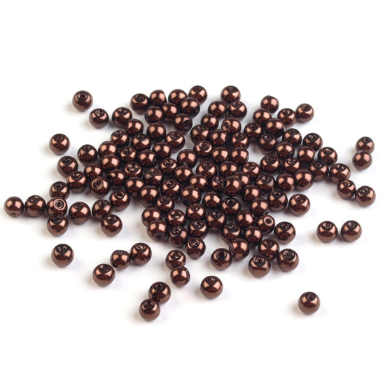 Perle sticlă lucioase, ø4 mm - Alb (50 Grame) Perle sticlă lucioase, ø4 mm - Alb (50 Grame)