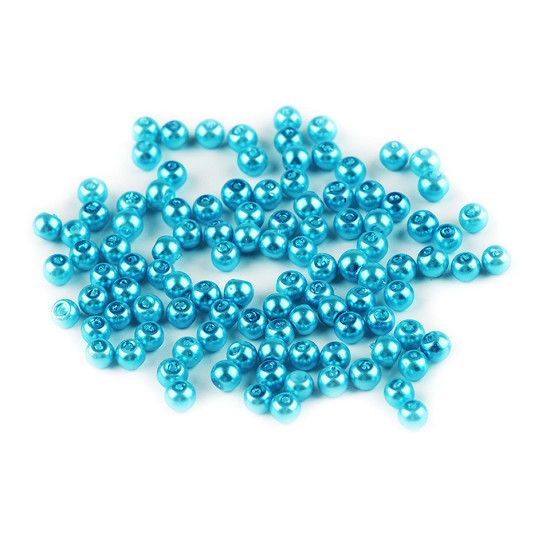 Perle sticlă lucioase, ø4 mm - Alb (50 Grame) Perle sticlă lucioase, ø4 mm - Alb (50 Grame)