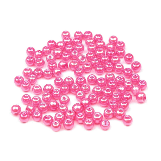 Perle sticlă lucioase, ø4 mm - Alb (50 Grame) Perle sticlă lucioase, ø4 mm - Alb (50 Grame)