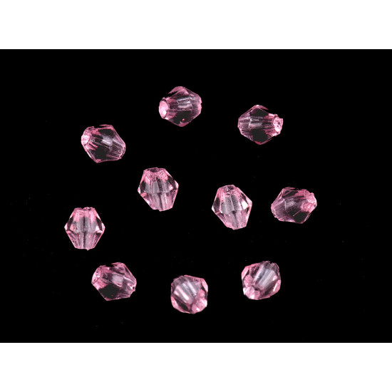 Mărgele plastic romboide sun, 4x4 mm - Roz (100 Grame) Mărgele plastic romboide sun, 4x4 mm - Roz (100 Grame)
