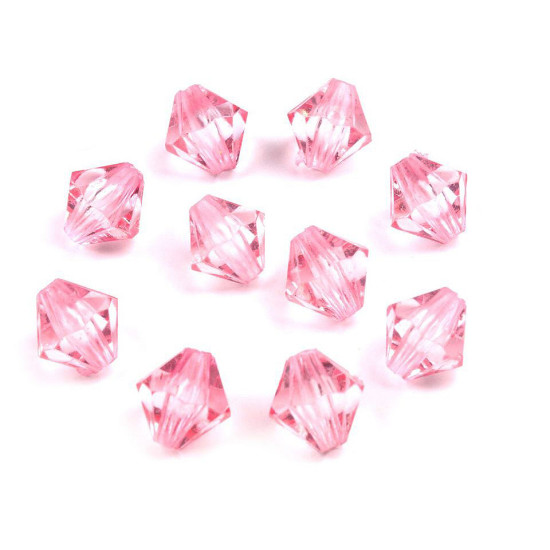 Mărgele plastic romboide sun, 8x8 mm - Roz deschis (300 Grame) Mărgele plastic romboide sun, 8x8 mm - Roz deschis (300 Grame)