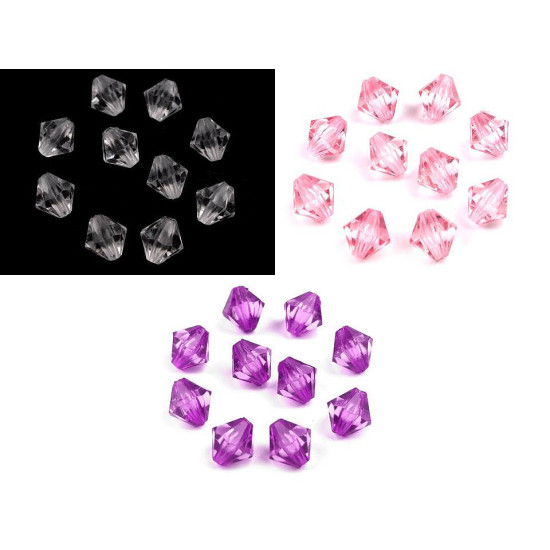 Mărgele plastic romboide sun, 8x8 mm - Roz deschis (300 Grame) Mărgele plastic romboide sun, 8x8 mm - Roz deschis (300 Grame)