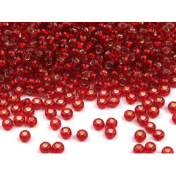 Mărgele nisip preciosa, 10/0 - 2,3 mm - Roșu căpșună (10 Grame)
