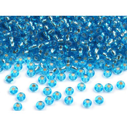 Mărgele nisip preciosa, 10/0 - 2,3 mm - Albastru azur (10 Grame)