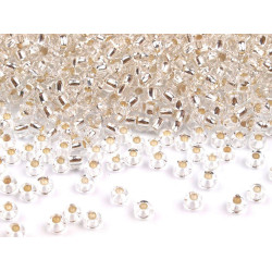 Mărgele nisip preciosa, 10/0 - 2,3 mm - Argintiu (10 Grame)