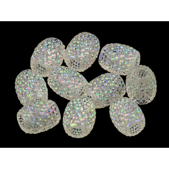Mărgele ovale cu gaură mare, 13x15 mm - Turcoaz verzui (100 Bucăți) Mărgele ovale cu gaură mare, 13x15 mm - Turcoaz verzui (100 Bucăți)