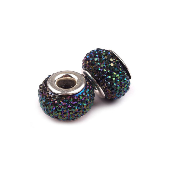 Mărgele plastic tip pandora, 9x14 mm - Mov închis (50 Bucăți) Mărgele plastic tip pandora, 9x14 mm - Mov închis (50 Bucăți)