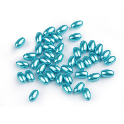 Perle ovale glance olive, 6x10 mm - Turcoaz (10 Grame)