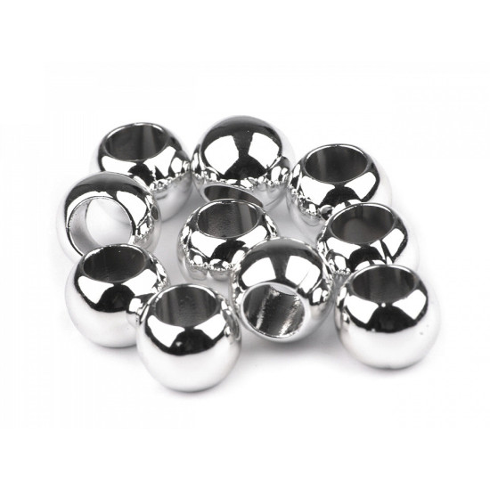 Mărgele metalizate cu gaură mare, 8x10 mm - Auriu rose (100 Bucăți) Mărgele metalizate cu gaură mare, 8x10 mm - Auriu rose (100 Bucăți)