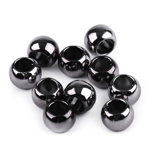 Mărgele metalizate cu gaură mare, 8x10 mm - Auriu rose (100 Bucăți) Mărgele metalizate cu gaură mare, 8x10 mm - Auriu rose (100 Bucăți)