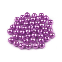 Perle plastic glance, ø6 mm - Violet (100 Grame)