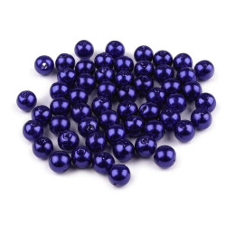 Perle plastic glance, ø6 mm - Albastru berlin (100 Grame)