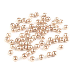 Perle plastic glance, ø5 mm - Crem (10 Grame)