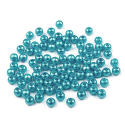 Perle plastic glance, ø5 mm - Turcoaz (10 Grame)
