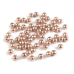 Perle plastic glance, ø5 mm - Maro bronz (10 Grame)
