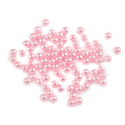Perle plastic glance, ø5 mm - Roz (10 Grame)