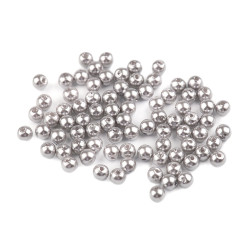 Perle plastic glance, ø5 mm - Gri perlă (10 Grame)