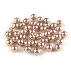 Perle plastic glance, ø8 mm - Maro bronz (100 Grame)