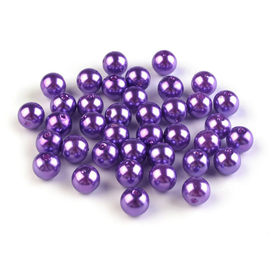 Perle plastic glance, ø8 mm - Violet (100 Grame) Perle plastic glance, ø8 mm - Violet (100 Grame)