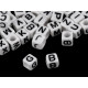 Mărgele cubice, litere alfabet mix, 6 mm - Mix alb-negru (12 Saci) Mărgele cubice, litere alfabet mix, 6 mm - Mix alb-negru (12 Saci)
