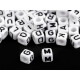 Mărgele cubice, litere alfabet mix, 6 mm - Mix alb-negru (12 Saci) Mărgele cubice, litere alfabet mix, 6 mm - Mix alb-negru (12 Saci)
