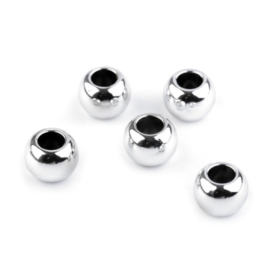 Mărgele metalizate cu gaură mare, 11x15 mm - Auriu rose (10 Bucăți) Mărgele metalizate cu gaură mare, 11x15 mm - Auriu rose (10 Bucăți)