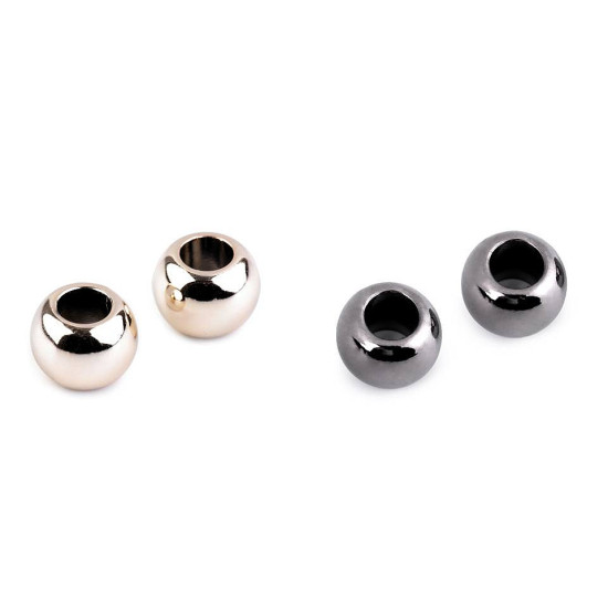Mărgele metalizate cu gaură mare, 11x15 mm - Auriu rose (10 Bucăți) Mărgele metalizate cu gaură mare, 11x15 mm - Auriu rose (10 Bucăți)