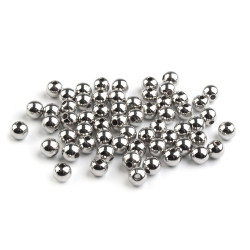 Mărgele plastic glance metalic, ø6 mm - Argintiu închis (100 Grame)