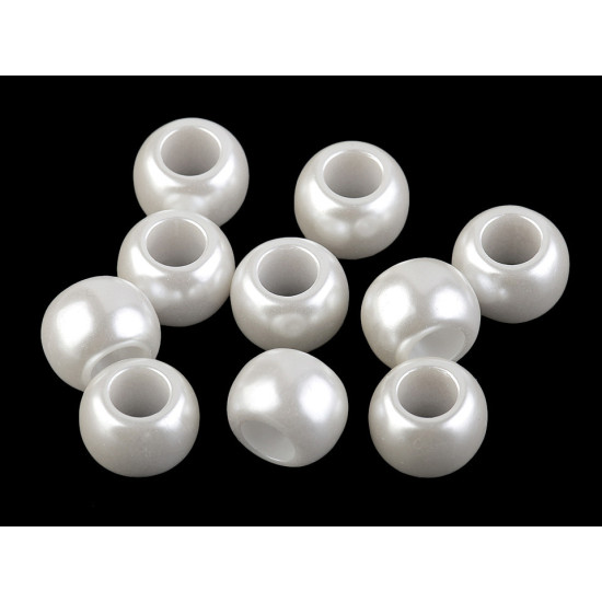 Mărgele sidefate cu gaură mare, 11x15 mm - Roz deschis (500 Bucăți) Mărgele sidefate cu gaură mare, 11x15 mm - Roz deschis (500 Bucăți)