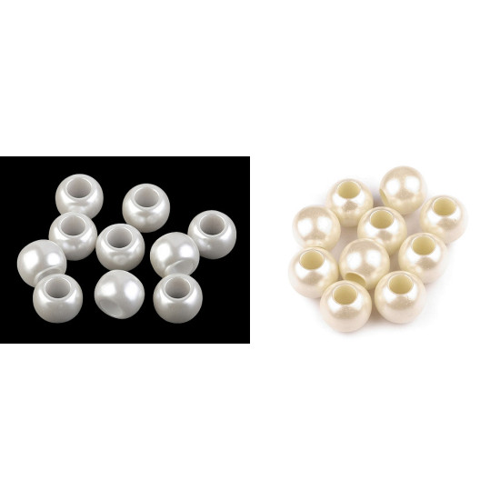 Mărgele sidefate cu gaură mare, 11x15 mm - Roz deschis (500 Bucăți) Mărgele sidefate cu gaură mare, 11x15 mm - Roz deschis (500 Bucăți)