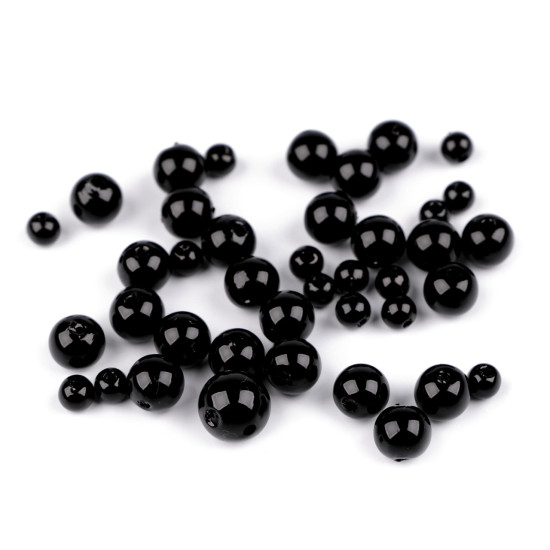 Perle plastic glance, mix dimensiuni - Turcoaz (1 Sac) Perle plastic glance, mix dimensiuni - Turcoaz (1 Sac)