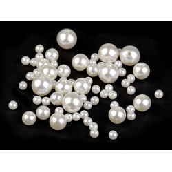 Perle plastic glance, mix dimensiuni - Sidef (1 Sac)