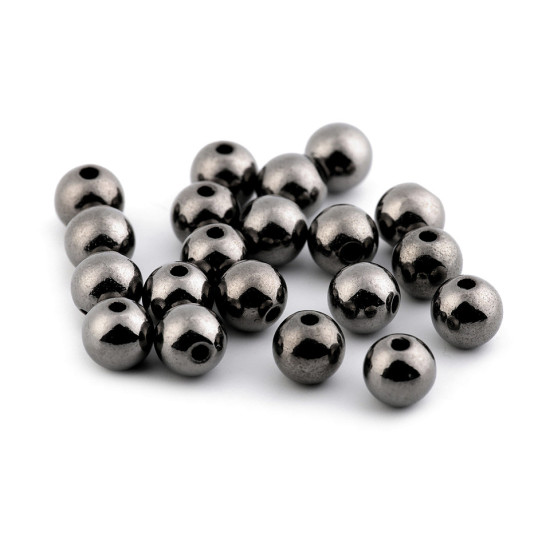 Mărgele plastic glance metalic, ø8 mm - Antracit (100 Grame) Mărgele plastic glance metalic, ø8 mm - Antracit (100 Grame)