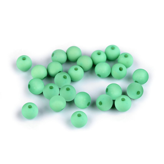 Mărgele plastic mate, ø8 mm - Verde pastel deschis (25 Bucăți) Mărgele plastic mate, ø8 mm - Verde pastel deschis (25 Bucăți)
