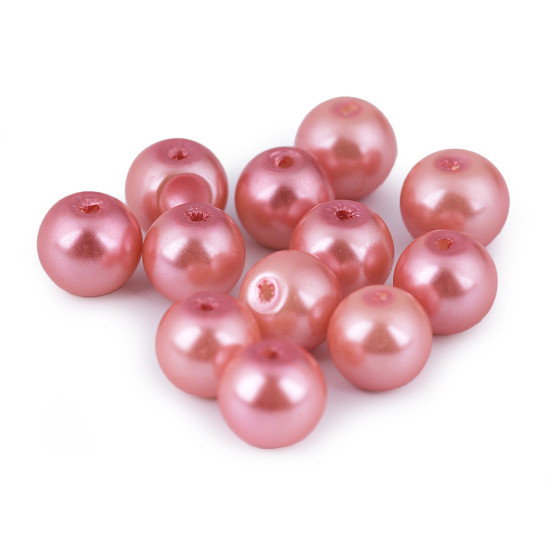 Perle sticlă lucioase, ø8 mm - Roz somon deschis (500 Grame) Perle sticlă lucioase, ø8 mm - Roz somon deschis (500 Grame)