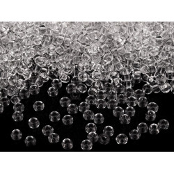 Mărgele nisip preciosa, 10/0 - 2,3 mm - Transparent (20 Grame)