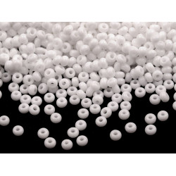 Mărgele nisip preciosa, 10/0 - 2,3 mm - Alb (20 Grame)